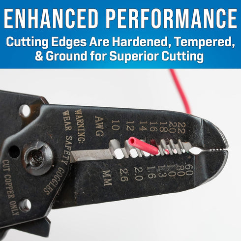 Jonard Tools JIC-1022 10-22 AWG Wire Stripper and Cutter, 6-3/4" Length...