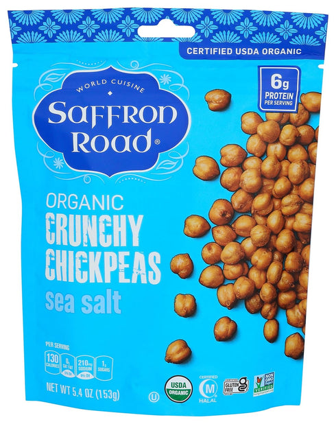 SAFFRON ROAD Organic Sea Salt Chickpeas, 5.4 Ounce...