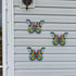 Scwhousi Metal Butterfly Mexican Pottery Outdoor Decor,Talavera Garden Decor,Butterfly Wall Art Set of 3,Butterfly Wall Sculpture Hanging Decorati...
