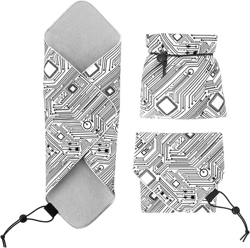 15 in Camera Wrap with Pouch,Lens Protective Wrap,Anti-scratch Anti-dust, Flexible Wrapper Camera Travel Accessories for DSLR Mirrorless Camera Le...