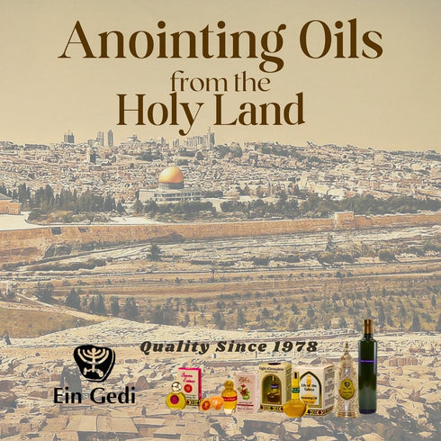 Frankincense and Myrrh Anointing Oil, Blessing from Jerusalem - Gold Collection, Made in Holy Land (12ml - 0.4 Oz) Anointing Oil for Prayers and B...