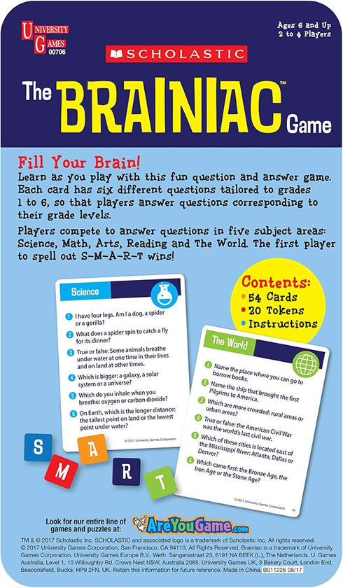Scholastic, The Brainiac Game Tin...