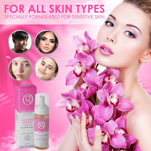Feminine Body Wash 5 fl oz - Natural Cleansing Mousse with Unique Probiotic Support, pH Balanced, Gentle for Sensitive Skin & Intimate Areas, Refr...