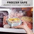 Fit Meal Prep 50 Pack Small Aluminum Foil Pans with Clear Lids, 1 lb 5 x 4” Disposable Tin Foil Baking Pans, Durable Foil Food Containers Freezer ...