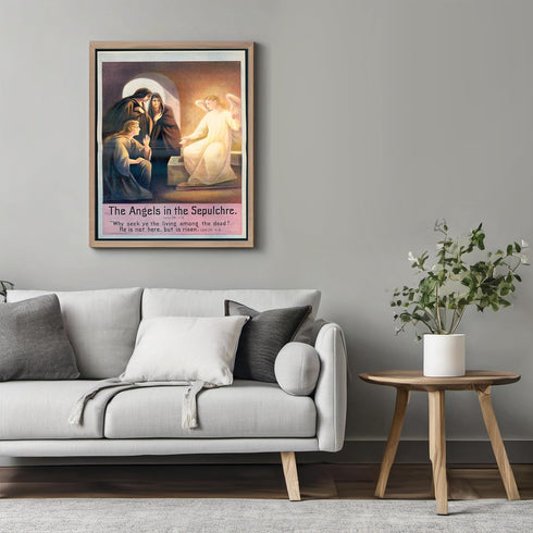 Posterizer 1 pcs-The angels in the sepulchre poster-Religious Posters-Gifts for Christians -Decor for Church, Sunday School Classroom- unframed wa...