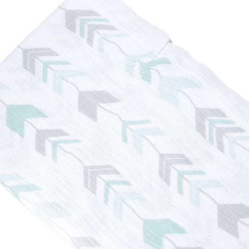 Summer Muslin Changing Pad Cover Teal-Muslin (Geometric)...
