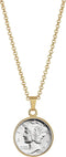 American Coin Treasures Silver Mercury Dime Goldtone Coin Pendant with 18" Chain Necklace - Authentic and Elegant Keepsake Jewelry for Women | Whi...