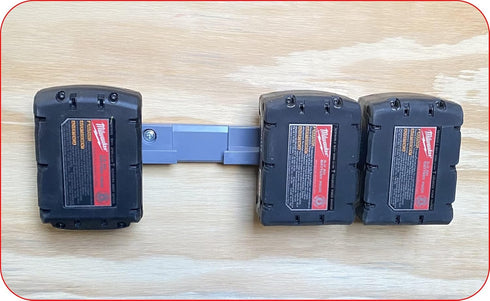 Battery Holder for 4x Milwaukee 18V Batteries | M18 Battery Holder Milwaukee | Battery Storage for Milwaukee 18V | Wall Mount for Milwaukee M18 Ba...