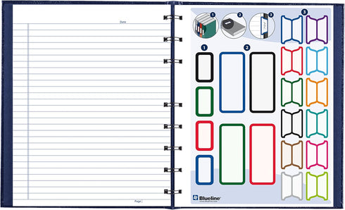Blueline NotePro™ Executive Notebook, Indexing System, Refillable, Hard Cover, 9.25" x 7.25", 150 Ruled Pages, Indigo Blue (A7150.BLU)...