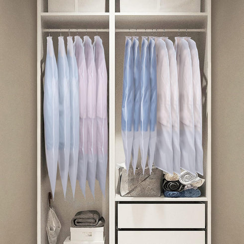 Zilink Clear Garment Bag Dress Bags for Storage 54-inch Coat Bags with Full Length Zipper for Clothes Closet Storage, Set of 6...