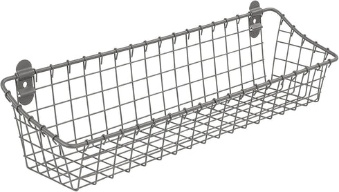 Spectrum Diversified Vintage Cabinet & Wall Mount Basket, Medium, Industrial Gray...