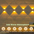 ASLIDECOR Solar Wall Lights UP and Down,Warm White Fence Lighting Waterproof Deck Step Light for Arbor Patio Yard...