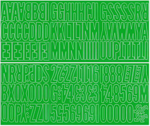 Graphic Products Permanent Adhesive Vinyl Letters and Numbers (160 /pkg), 3", Green...