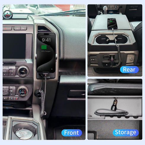 110W Fast Charging USB Car Charger, 3-Port Type-C Car Adapter with Retractable Cable for iPhone15/14/13, iPad, MacBook, Samsung Galaxy, and Other ...