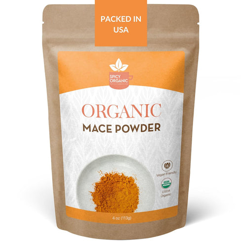 SPICY ORGANIC Ground Mace - 100% Pure USDA Organic -Non-GMO Mace Spice - 4 OZ...