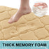 OLANLY Memory Foam Toilet Rugs U-Shaped 24x20, Ultra Soft and Absorbent Bathroom Rugs, Non-Slip Thick Toilet Bath Mat, Machine Wash Dry, Contour B...