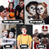 Jim&Gloria Black and White Face Paint + Painting Brush + UV Glow Tattoos, Sweatproof & Water Resistance Paints, Professional Palette Makeup Kit fo...
