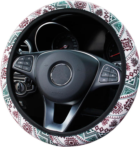 Boho Steering Wheel Cover for Women Men, Baja Blanket Enthic Car SUV Wheel Protector, Elastic Stretch, Breathable, Anti-Slip, Odorless, Universal ...