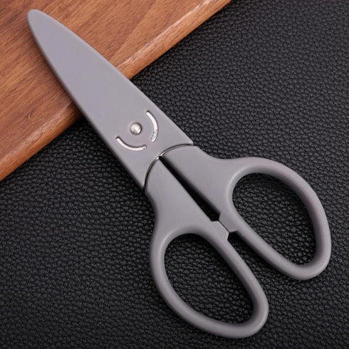 Grey Multipurpose Scissors, 6in Straight Sturdy Sharp Scissors for Office School Student Home General Use Sewing Fabric Craft Supplies with Cover...