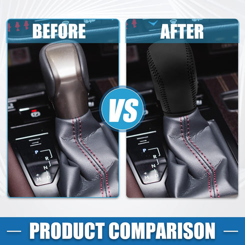 Car Gear Shift Knob Cover Car Shifter Cover Trim Interior Accessories for Lexus ES 300h 350 2016-2018 Black...