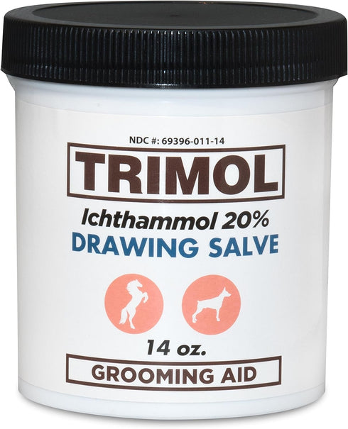 Ichthammol 20% Drawing Salve Grooming Aid, 14 oz, Soothing Skin Relief and Treatment of Eczema, Psoriasis...