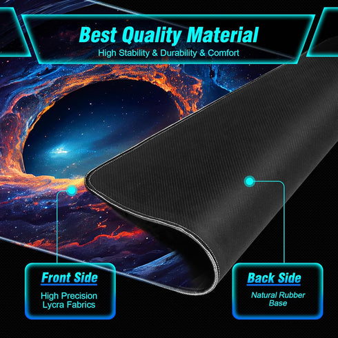 Large Gaming Mouse Pad, Technological Nebula Style Professional Gaming Mousepad, Non-Slip Waterproof Rubber Base Mouse Pad for Gaming & Office & H...