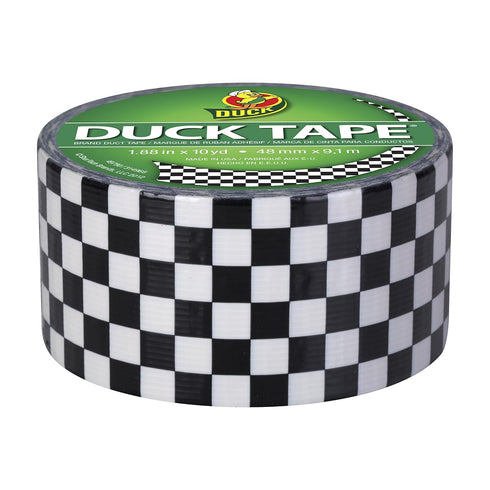 Duck Brand Duck Printed Duct Tape, Checker, 1.88 Inches x 10 Yards, Single Roll (280410)...