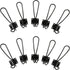 Rustic Entryway Hooks | 10 Pack of Black Wall Mounted Vintage Double Coat Hangers with Large Metal Screws Included...