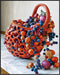 Posterizer 1 pcs-Bright surreal fruit bowl with colorful fruits spilling out -2-Kitchen & Bar Art-Abstract & Modern Art- Art for Cafe, Restaurant,...
