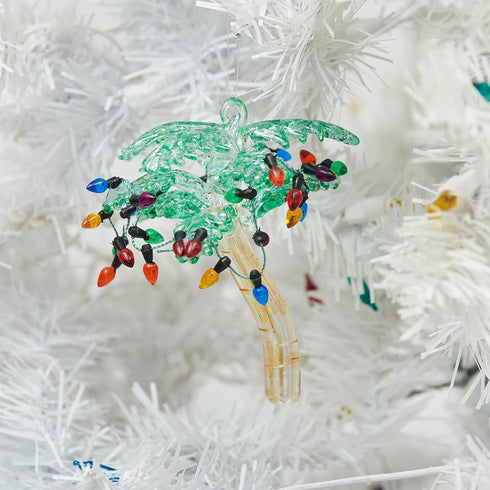 C&F Home Palm Tree with Christmas Lights Beach Coastal Christmas Xmas Ornament Green...