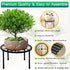 Plant Stand Indoor Outdoor Set of 1, Retro Design 10'' Round Plant Rack, Rust-proof Coated Metal Plant Stand, Heavy Duty Flower Pot Stands Outdoor...