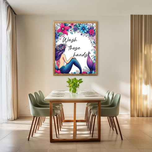 Posterizer 1 pcs-Funny Cute Penguins in The Bathtub Print-Comedy Art- Gift for Men Women Entrepreneur Teens- Bathroom, restroom Decor- unframed w...