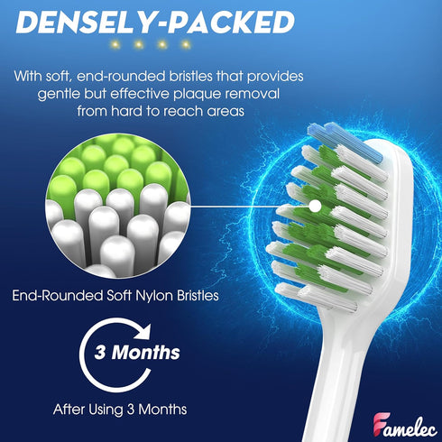 8 Pack Toothbrush Heads for Waterpik Toothbrush Replacement Heads, Compatible with Waterpik Complete Care 5.0/9.0(WP-862) Electric Toothbrush, Fit...