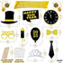New Years Photo Booth Props | Pack of 20, Real Glitter | New Years Eve Party Supplies 2019 | Nye decorations 2019 | New-Year Decorations 2019 | Ha...