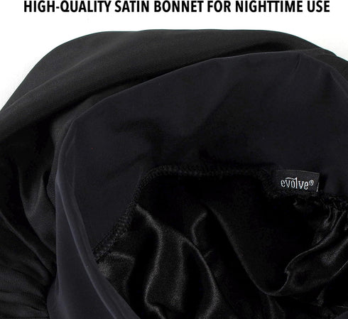 Evolve Satin Wide Edge Bonnet Black...