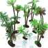 Allazone 42 PCS Coconut Palm Tree, 20 PCS Mini Plastic Artificial Palm Tree, 22 PCS Shell and Starfish for Cupcake Topper, Cake Decorations, Aquar...