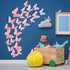 Outus 120 Pieces Pink 3D Layered Butterfly Wall Decor Removable Butterfly Stickers Hollow Mural Decals for Birthday Cake Decorations Crafts Bouque...