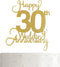 30th Wedding Anniversary Cake Topper, Wedding Anniversary Party Decoration with Premium Gold Glitter...