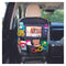 Nuby Backseat Car Organizer Set: Organizer with Tablet Holder, Storage Pockets and 5 Linkable Hooks for Attaching Accessories | Easy to Clean Blac...