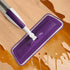 16.5 inch Microfiber Replacement Mop Pads Reusable - 3 Pack Flat Replacement Heads for Wet Or Dry Floor Cleaning Stripe Purple Pads...