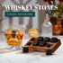 Whiskey Stones Gift Set by Royal Reserve – Artisan Crafted Reusable Chilling Rocks for Scotch – Bourbon Gifts for Men Husband Dad Boyfriend Guy...