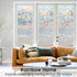 DOWELL Window Privacy Film, Rainbow Window Film, Decorative Stained Glass Clings, Static Cling Door Sticker, Non-Adhesive 3D Decals for Home UV Pr...