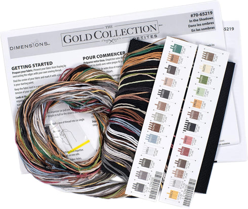 Dimensions Gold Collection in The Shadows Advanced Animal Counted Cross Stitch Kit, 5" x 7", 18 Cnt. Black Aida...