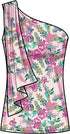 New Look UN6701A Misses' One-Shoulder Top Sewing Pattern Kit, Code N6701, Sizes 6-8-10-12-14-16-18...