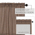 VHC Brands, Bingham Star, Cotton, 16x72, Plaid Valance, Black...