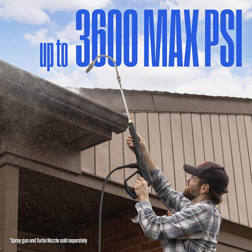 Westinghouse Outdoor Power Equipment 13” Pressure Washer Gutter Cleaner Wand - 3600 Max PSI, 1/4” Connector - for Gas and Electric Pressure Washer...