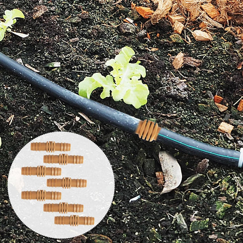 28 Pieces Drip Irrigation Fittings Kit for 1/2 Inch Tubing, 7 Couplings, 7 Tees, 7 Elbows, 7 End Cap Plugs, Barbed Connectors for Rain Bird, Compa...