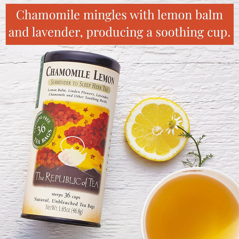 The Republic of Tea - Chamomile Lemon Herbal Tea, 36 Tea Bag Tin...
