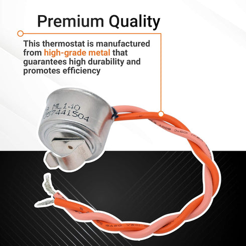 WR50X10068 Refrigerator Defrost Thermostat by BlueStars – Compatible with GE General Electric Hotpoint – Replaces 1170024 AP3884317 WR50X10015 WR5...