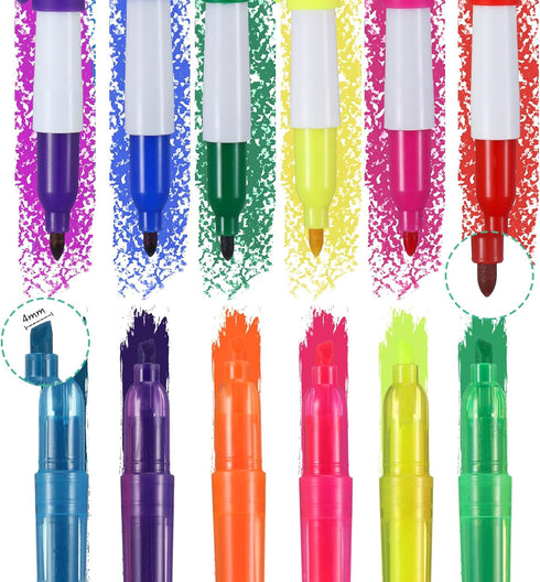 30 Pieces Badge Reel Pen Retractable Shuttle Pens Clip with Mini Highlighter Nurse Pens Neon Marker Pen LED Keychain Flashlight Key Ring Nursing K...